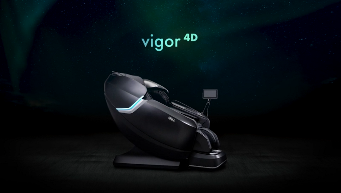 thumbnail video image 2 of Titan Pro-Vigor 4D Zero Gravity Massage Chair with SL Track & Heated Roller, Brown, 2 of 6
