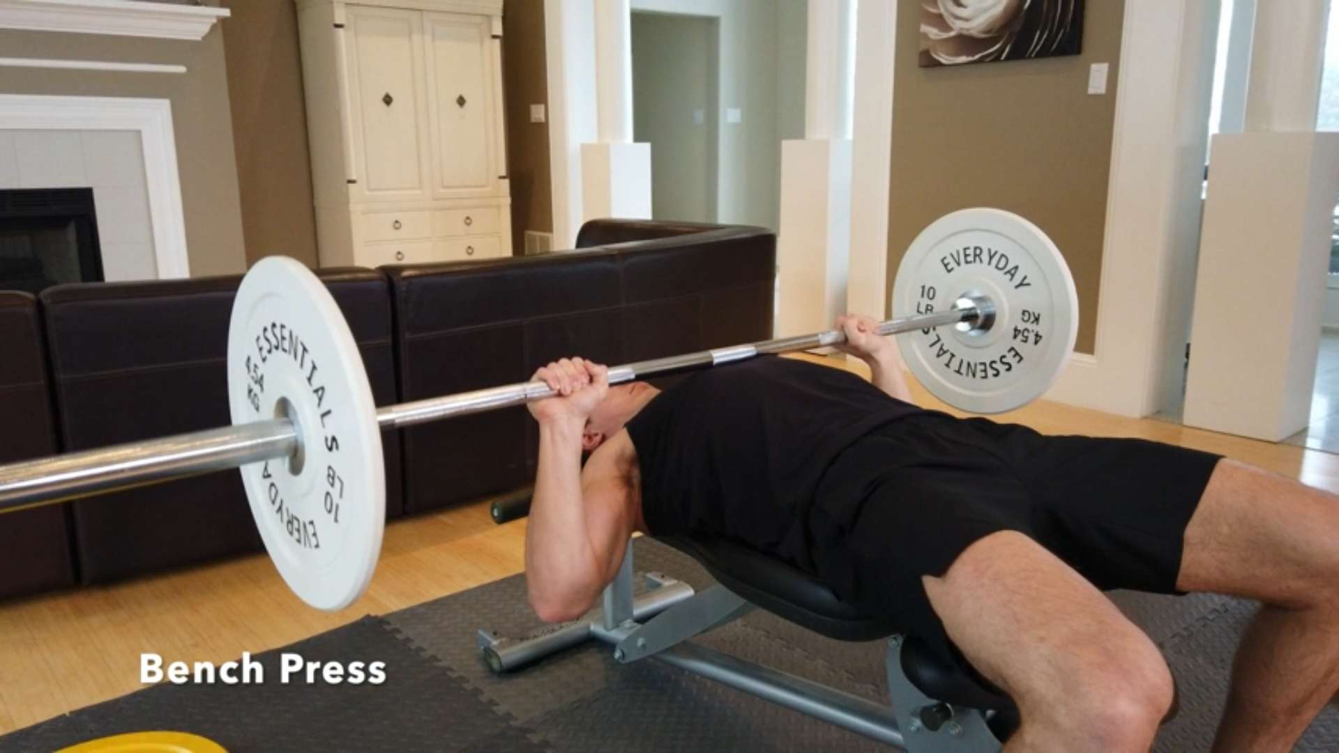 thumbnail video image 2 of BalanceFrom Olympic Bumper Plate Weight Plate with Steel Hub, Color Coded, 25 lbs Single, 2 of 8