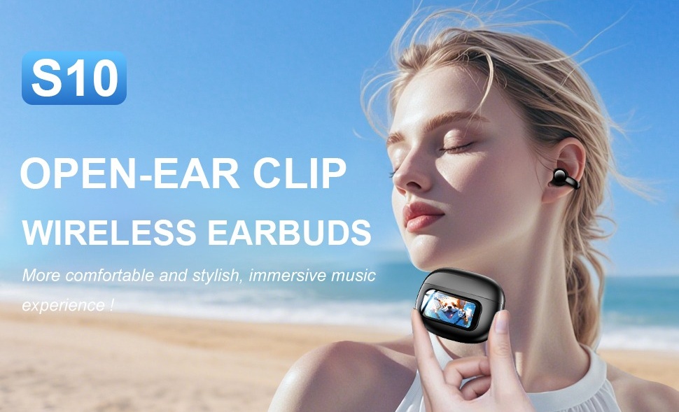Eigsupia Open Ear Headphones Wireless Bluetooth - 5.3 Bluetooth Earbuds With LED Digital Display, IP54 Waterproof, 36H Playtime, Lightweight Comfort Wireless Earbuds Fit Sports, Running, Cycling - View #7