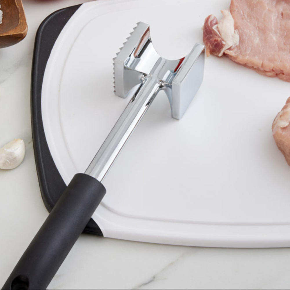 thumbnail video image 2 of GORILLA GRIP Meat Tenderizer, Patented Heavy Duty Kitchen Mallet Hammer Tool with Soft Handle, Mint, 2 of 10