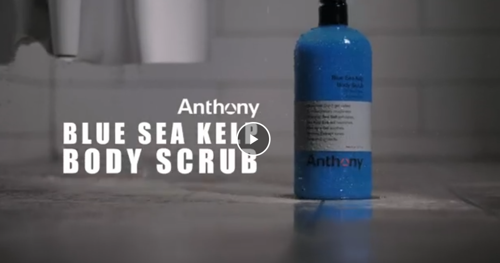 thumbnail video image 2 of Anthony Exfoliating Body Wash for Men Infused with Sea Salt, Vitamin C, & Aloe Vera, 12 fl oz, Blue, 2 of 6