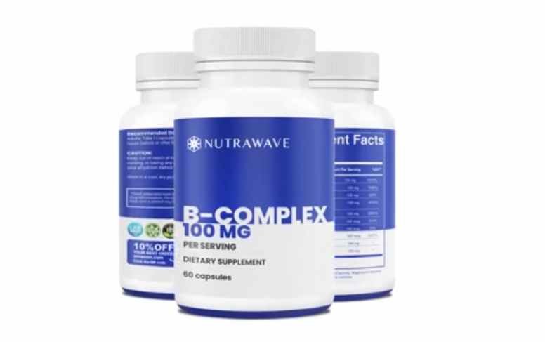 thumbnail video image 3 of Nutra Wave B-Complex High Potency B Vitamins for Energy & Stress Support – B1- B12 – 60 Vegan Capsules, 3 of 13