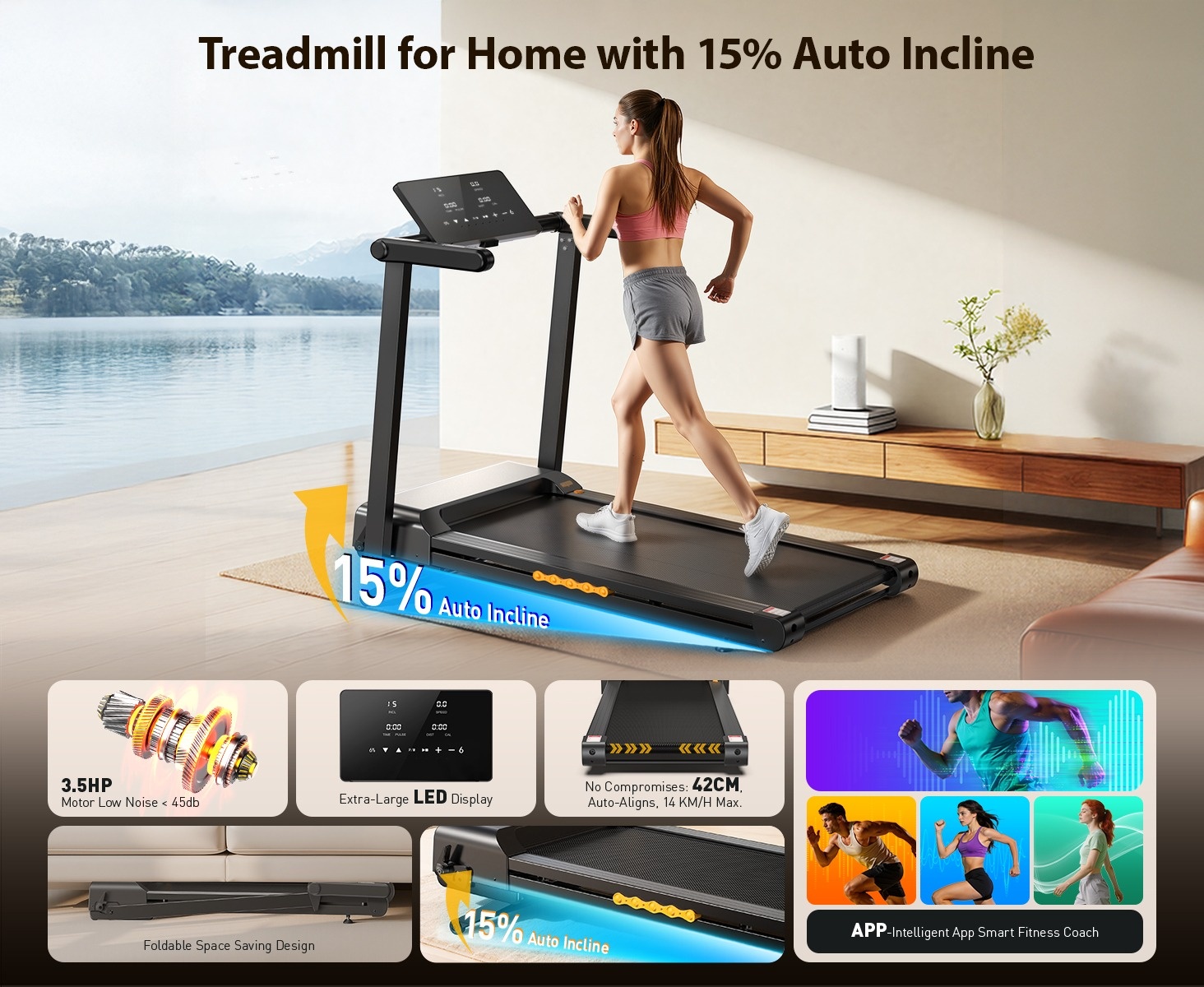 FT60 Portable Folding Treadmill - buyglobal.com