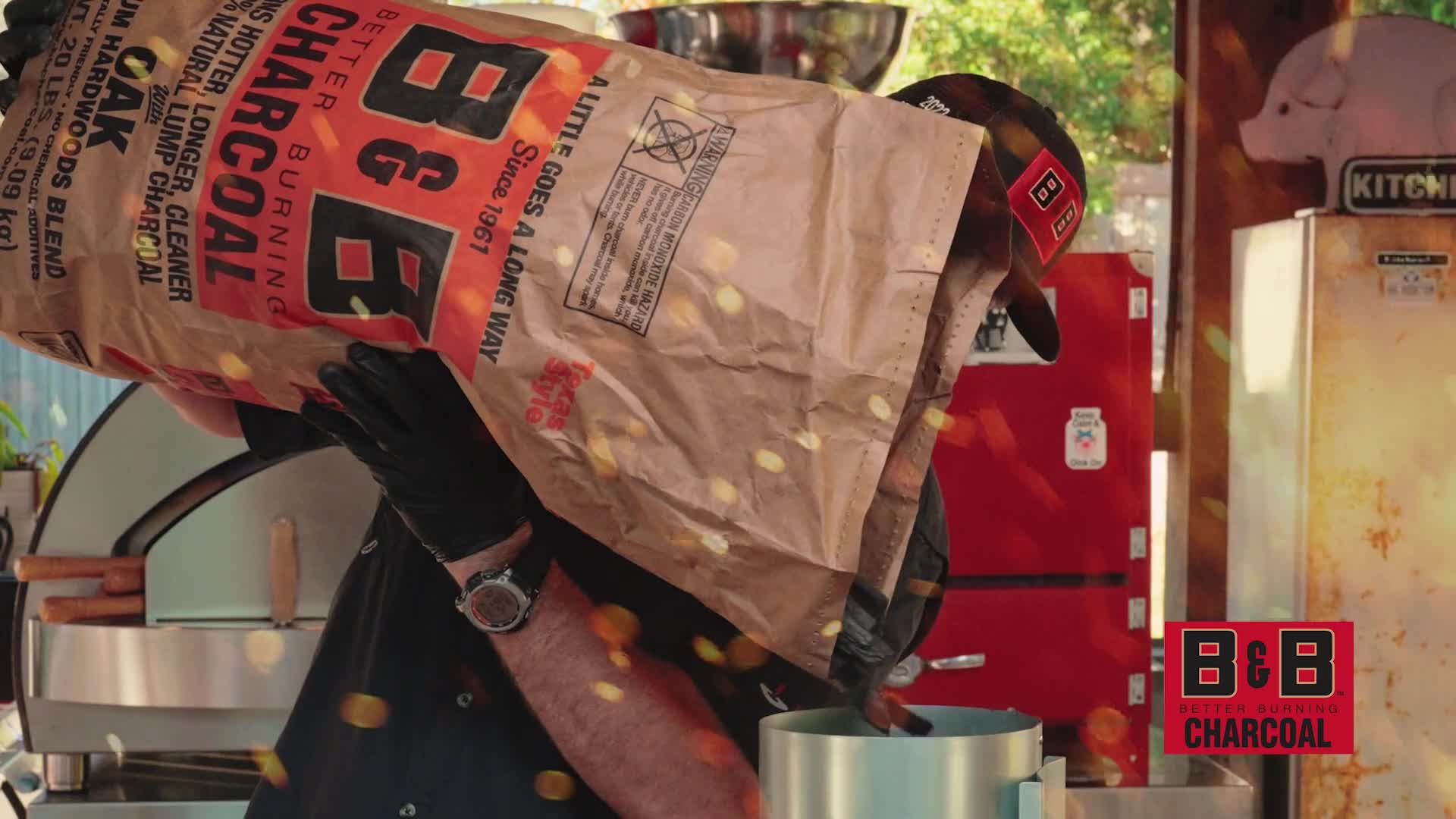 thumbnail video image 2 of B&B Charcoal 20 Pound Oak Lump Charcoal, 2 of 11