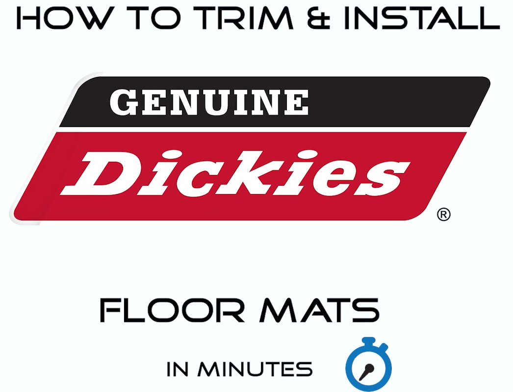 thumbnail video image 3 of Genuine Dickies Max Coverage Full Vehicle Rubber Floor Mat 5-piece Set Black, 80103WDI, 3 of 13