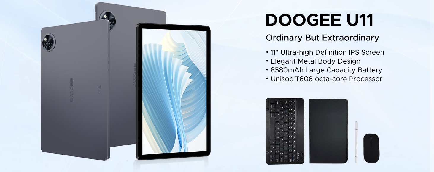 No.5 DOOGEE U11 Android16 color：Black DOOGEE U11 Android 16 Tablet with Keyboard, 11 inch Tablet