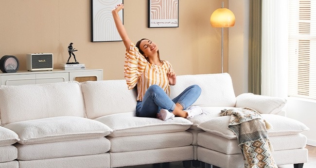 Ktaxon Sectional Sofa L Shaped Couch with Chaise Living Room