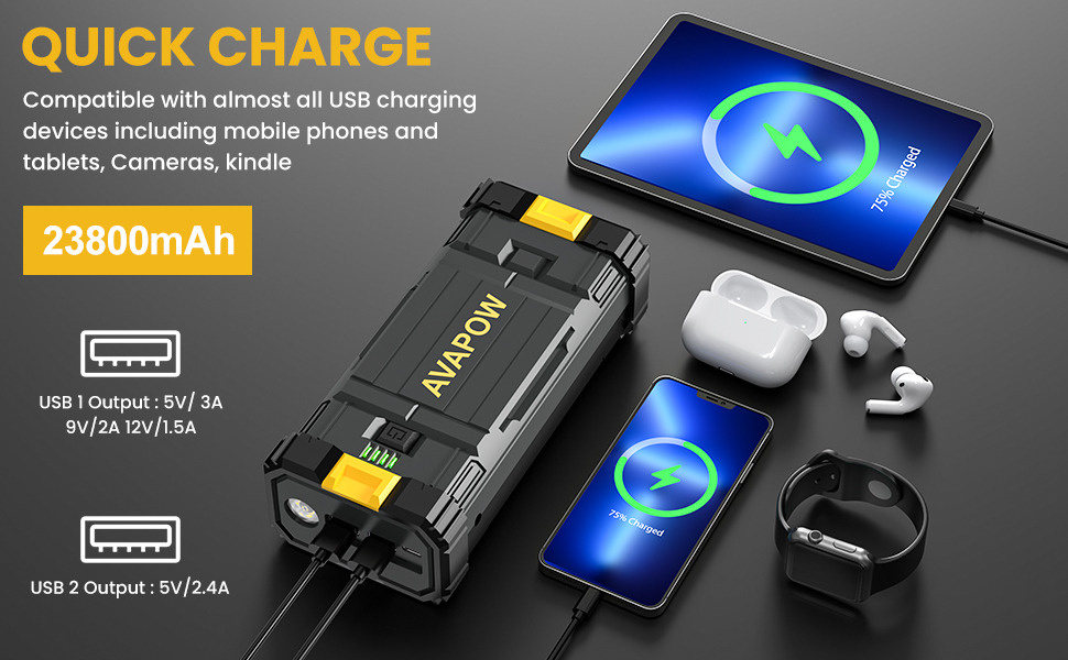 Anker Powerbank 2500A Portable Car Jump Starter, 16800mAh Battery