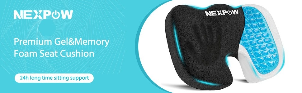 Nexpow Memory Foam Seat Cushion for Tailbone Pain Relief