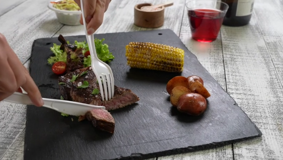 thumbnail video image 2 of GUSTO Basic Plastic Spoons Heavy Duty Disposable Utensils, White 100-Pack, 2 of 7