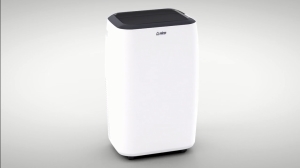 thumbnail video image 2 of 14,000 BTU (10,000 BTU DOE) Portable Air Conditioner Cools 700 Sq. Ft. with Dehumidifier and LCD Remote in White, 2 of 15