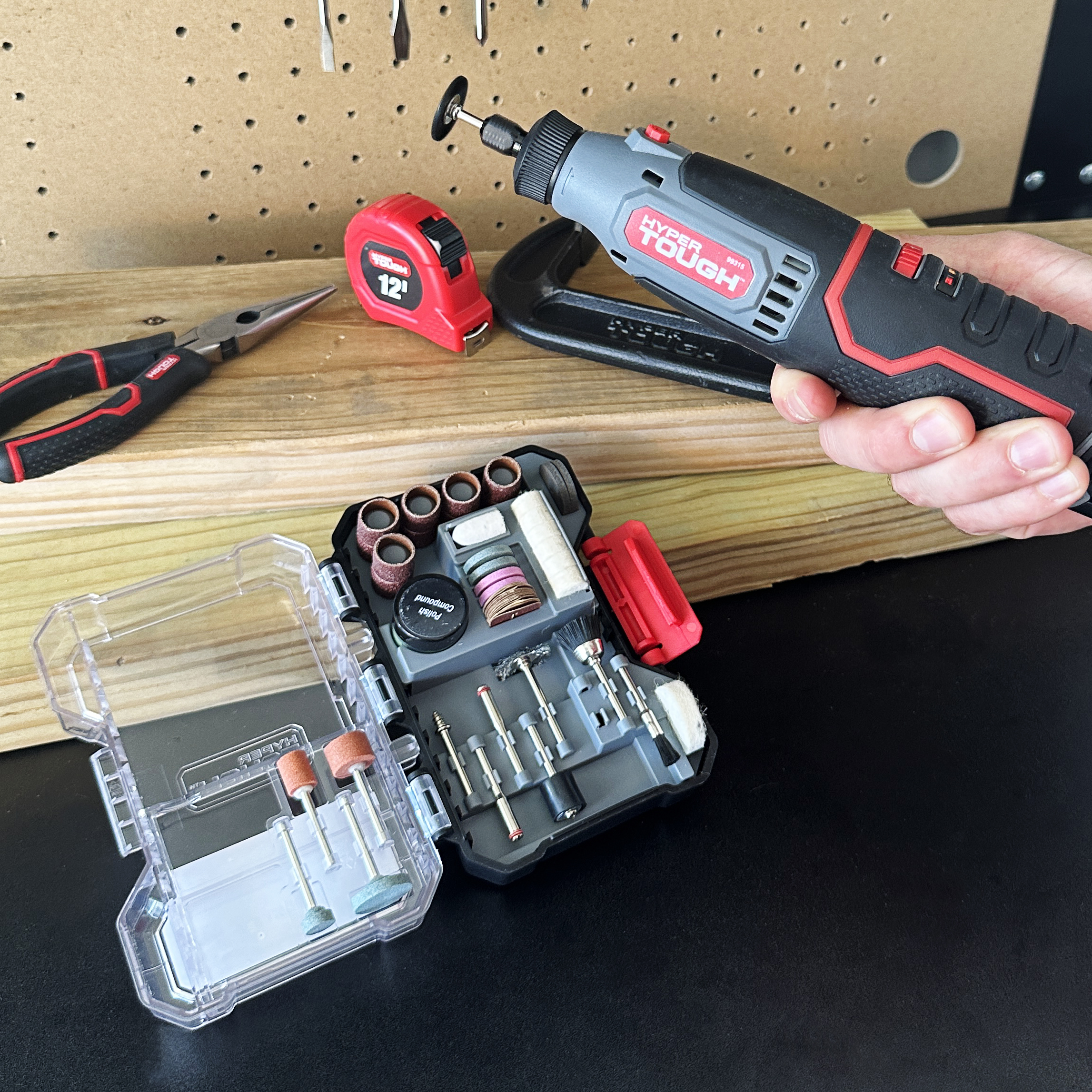 Hyper Tough Masonry and Grinding Kit 138-Piece with Bits, Wheels