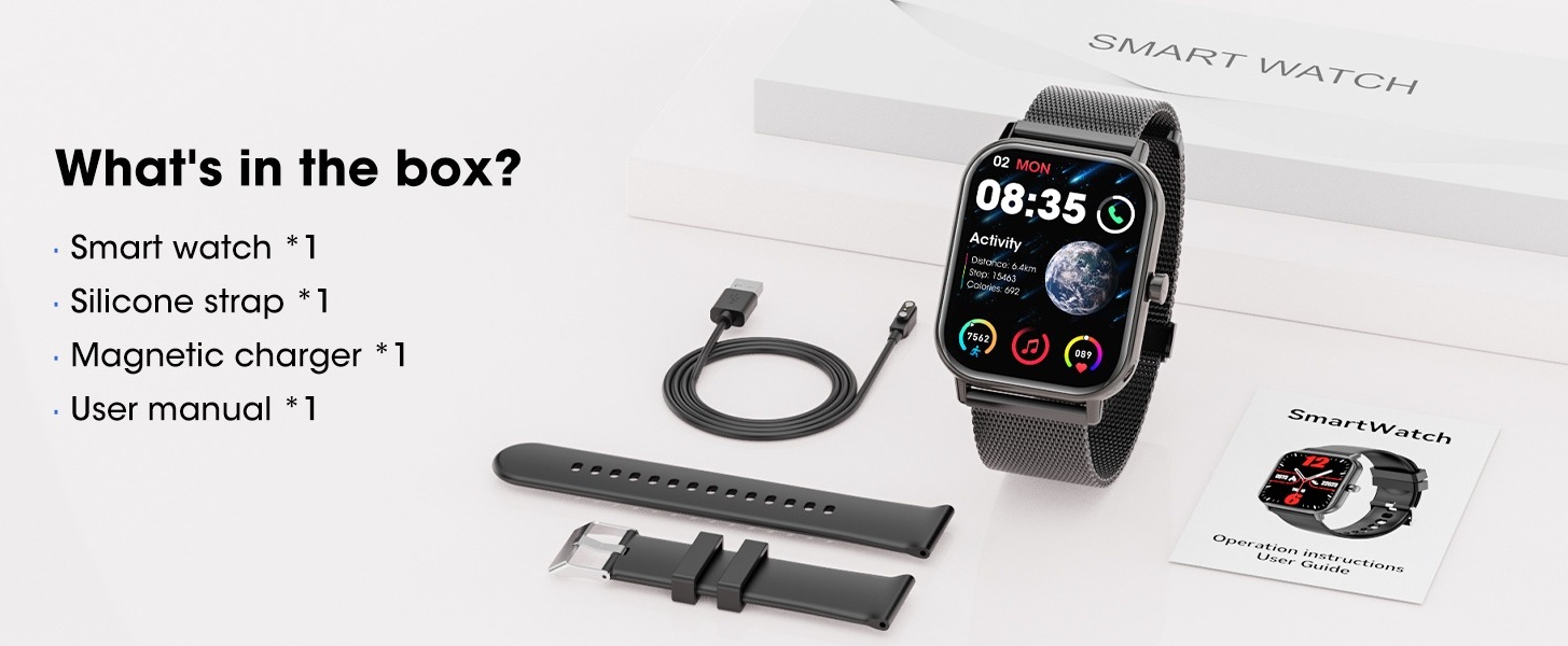 Mingdaln Smart Water Proof Tracking Fitness Watch inch HD