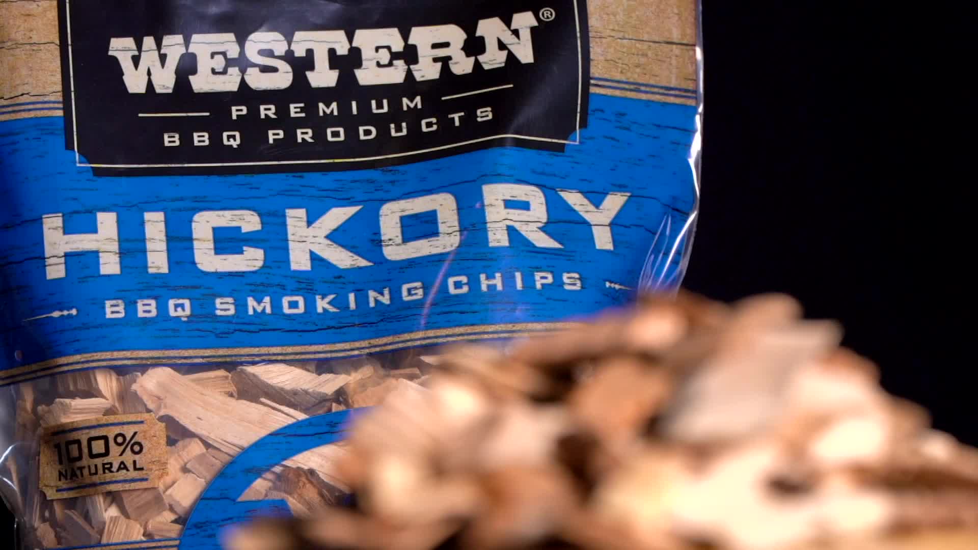 thumbnail video image 2 of Western Premium BBQ Products Hickory BBQ Smoking Chips, 180 Cu in, 2 of 11