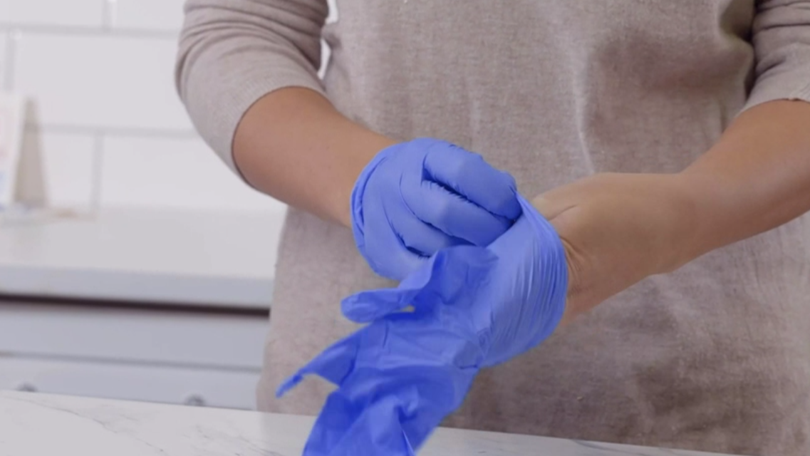 Gants Nitrile Bleus Jetables – 4 Mil, Sans Latex Ni Poudre, Taille Moyenne (lot De 100)