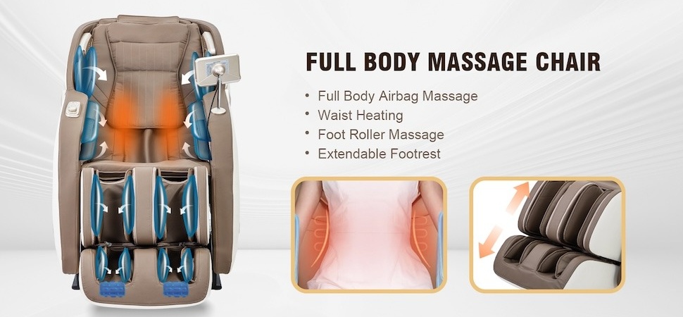 MassaMAX 2024 3D Full Body & Foot Massage Chair, Zero