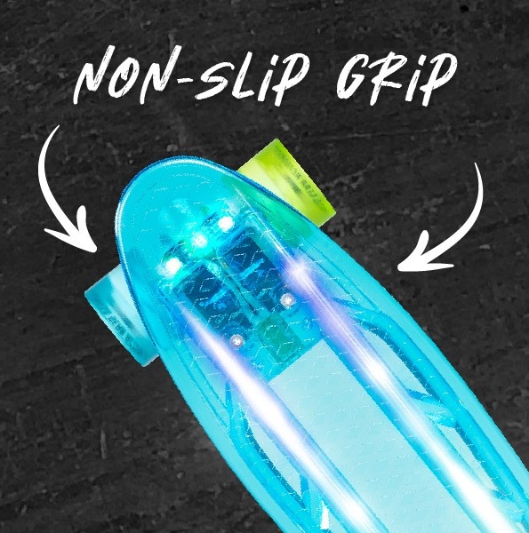 Madd Gear Light-up Kids Skateboard Retro Mini Cruiser 62mm