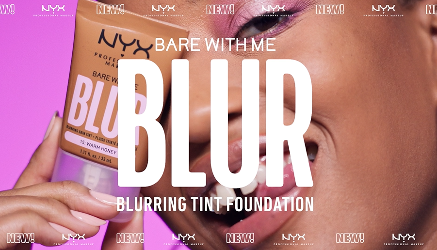 thumbnail video image 2 of NYX Professional Makeup Bare With Me Blur Tint Foundation, Vanilla, 2 of 10