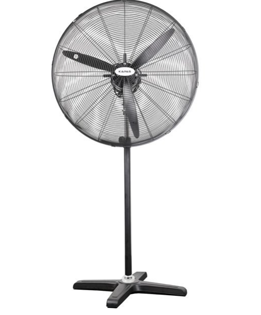 thumbnail video image 2 of Industrial Pedestal Fan, 30"& 26" Diameter Commercial Oscillating Fan ，Adjust Height, 2 of 6