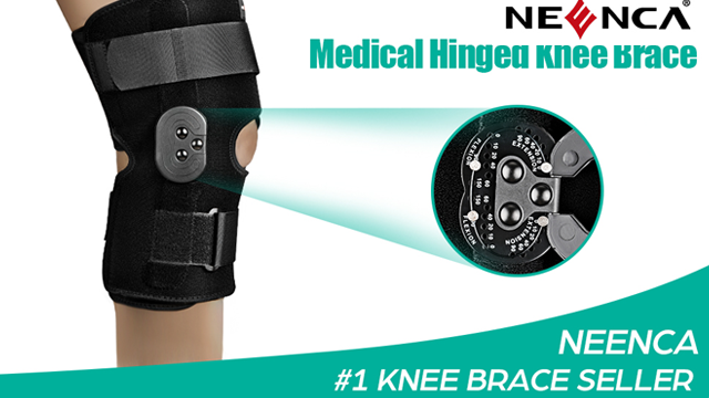 thumbnail video image 2 of NEENCA Hinged Knee Brace for Men Women, Knee Braces for Knee Pain,Adjustable Knee Immobilizer with Side Stabilizers of Locking Dials, 2 of 8