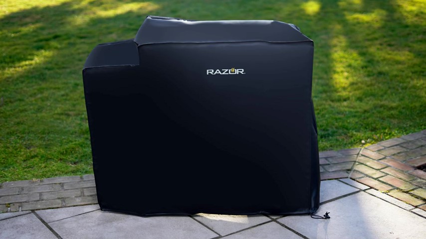 thumbnail video image 2 of Razor 2 Burner Griddle Cover, Secure Fit, Heavy-Duty UV-Resistant Camping Griddle Razor Cover, 2 of 7