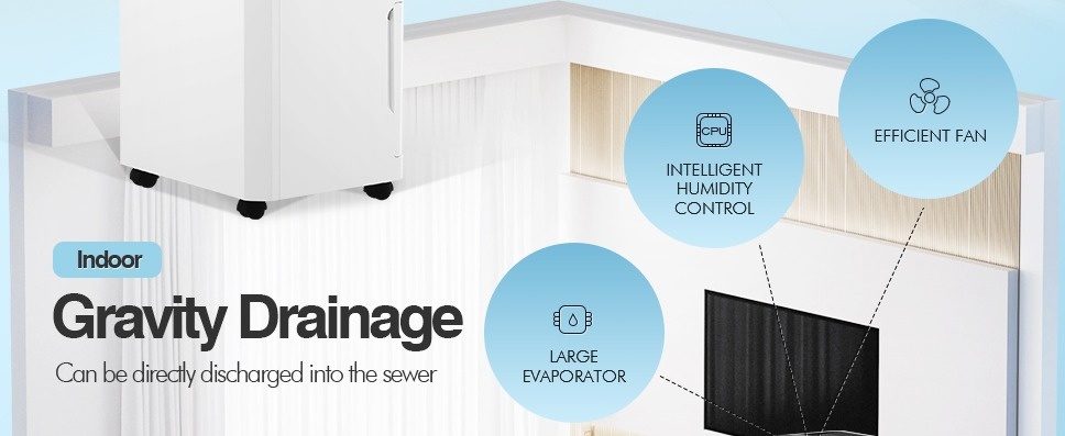 HUMページ HUMSURE Dehumidifier for 8000 Sq ft Space, DOE Rated 49