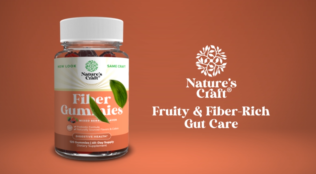 thumbnail video image 2 of Natures Craft Prebiotic Fiber Gummies for Adults, Immunity & Digestive Support, Mixed Berries,120 Ct, 2 of 10