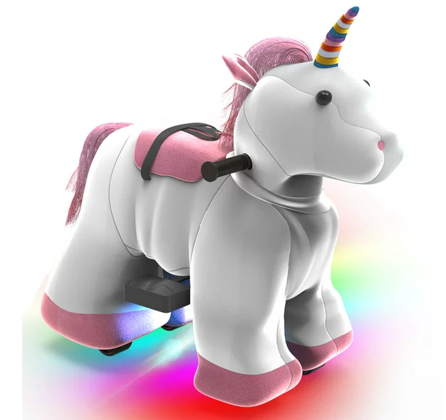 6V/7A Electric Toddler Ride-On Toy, Battery Operated Unicorn with