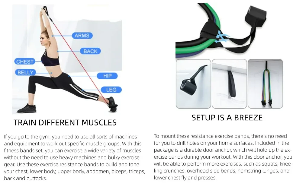 Toning Tube Fitness Gear Resistance Bands Color Weight Toning Tube