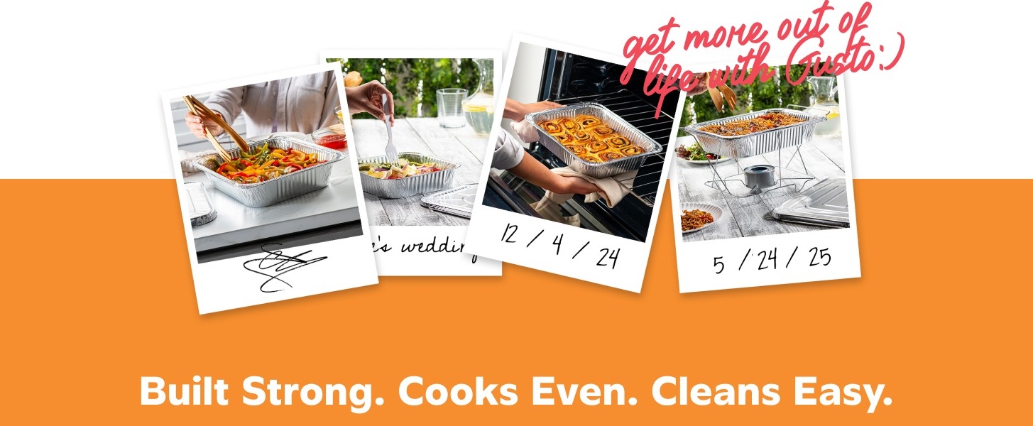 Comfy Package 25 Sets 9x13 Aluminum Foil Steam Table Pans With