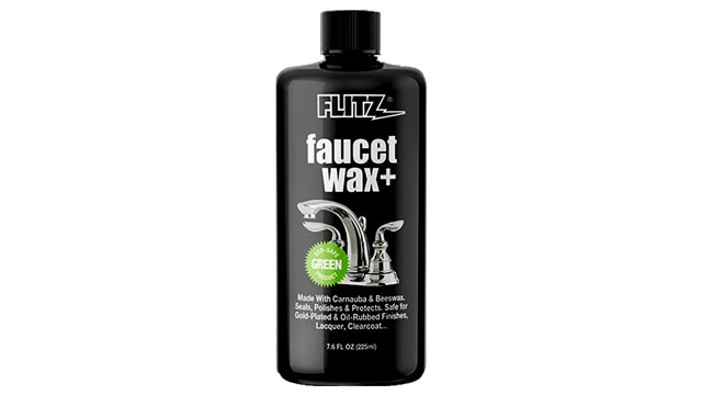 Flitz Faucet Wax, Hard Water Stain Remover, Stainless Steel Cleaner and Polish Sealant, 3.4 oz