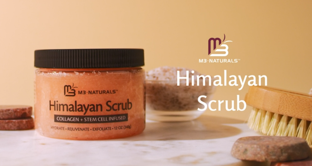 thumbnail video image 2 of M3 Naturals Himalayan Exfoliating Body Scrub with Collagen and Stem Cell, 12 oz, 2 of 9