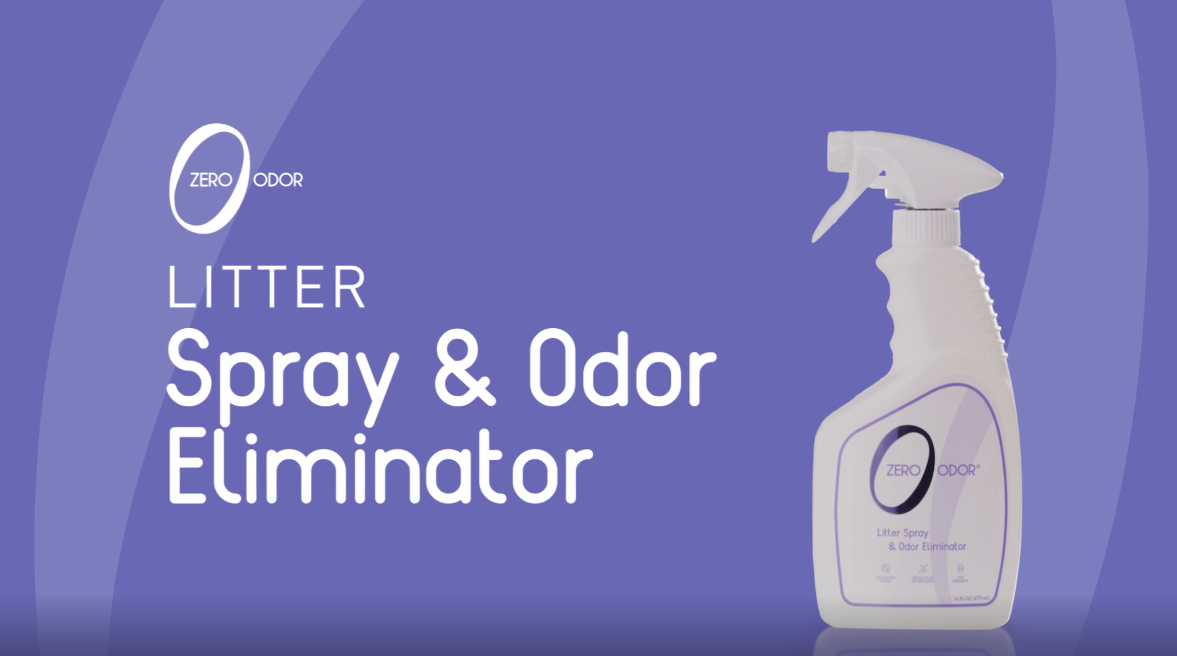 thumbnail video image 2 of Zero Odor Litter Box Odor Eliminator Cat Kitty Litter Deodorizer Pet Smell Remover 16 oz, 2 of 11