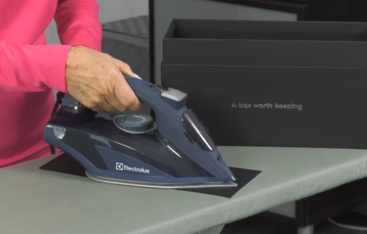 thumbnail video image 2 of Electrolux Professional Steam Iron for Clothes Quick-Heating Clothing Iron, 1700W Blue, 2 of 5