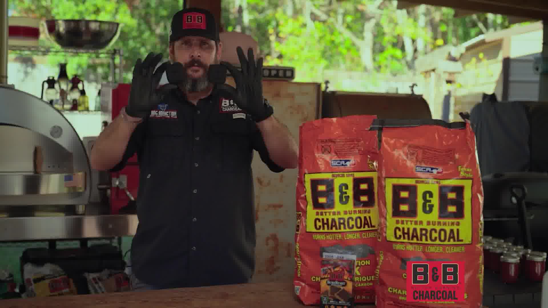 thumbnail video image 2 of B&B Charcoal 17.6 Pounds Oak Charcoal Briquets, 2 of 13
