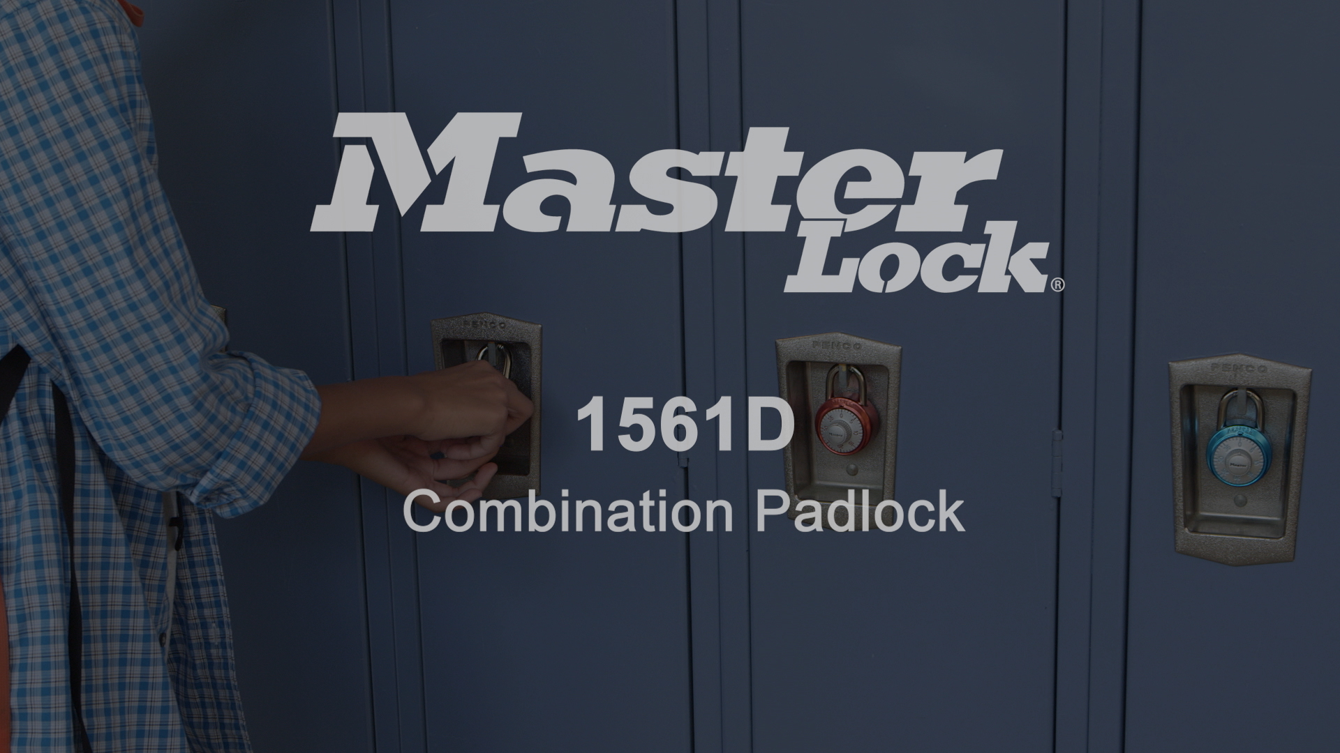 thumbnail video image 2 of Master Lock School Locker 3 Digit Combination Lock, Color Variety, 2 of 11