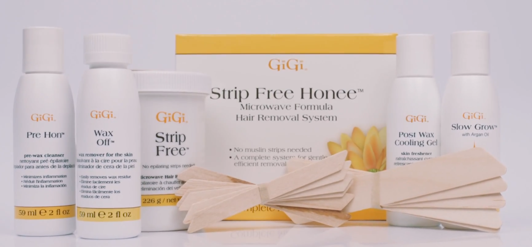 thumbnail video image 2 of GiGi Strip Free, Microwave Hair Removal Wax for Body and Face, 8 oz, 2 of 6