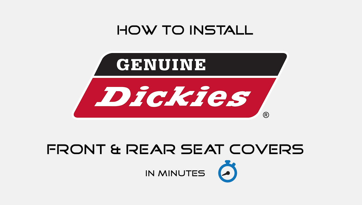 thumbnail video image 2 of Genuine Dickies 3 Piece Arlington Cloth Truck Seat Covers Black, 806442, 2 of 18