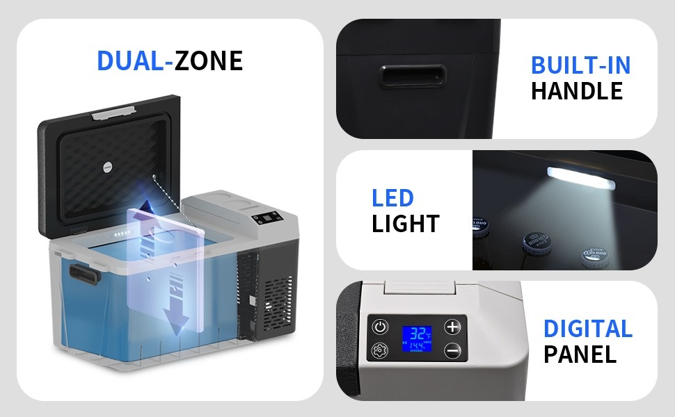 新品未使用 VANLIFE SUPPLY CAR SIDE CHILLER SIMZLIFE 12V Portable Refrigerator, 53QT Car Fridge Freezer