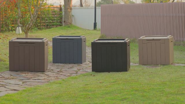 thumbnail video image 2 of Homall 31 Gallon Outdoor Deck Box In Resin with Seat, Black, 2 of 8