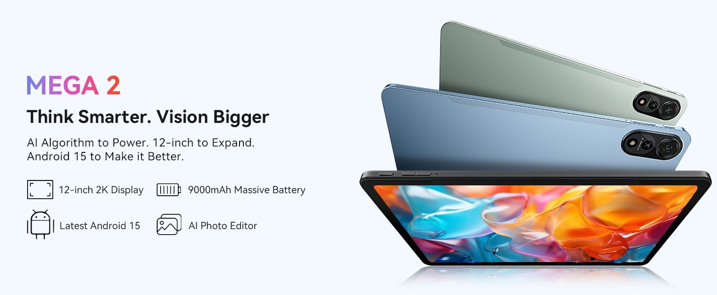 Android 15 タブレット 12インチ Blackview MEGA2 Amazon.com : Blackview Android 15 Tablet Mega2 2025, 12 inch