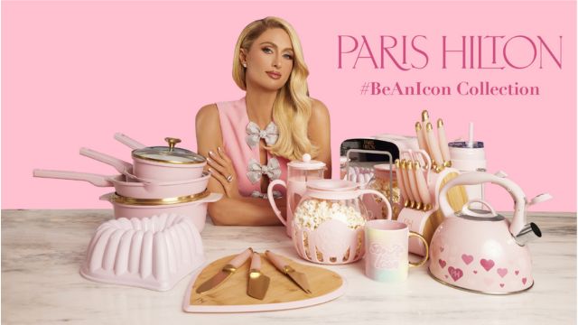 thumbnail video image 2 of Paris Hilton 40oz Stainless Steel Tumbler Set, Double Wall Vacuum Insulated Cup with Removable Handle, Reusable Straw, Leak-Proof Flip-Top Lid, 40 Ounce, Rainbow Iridescent White and Pink, 2 of 9