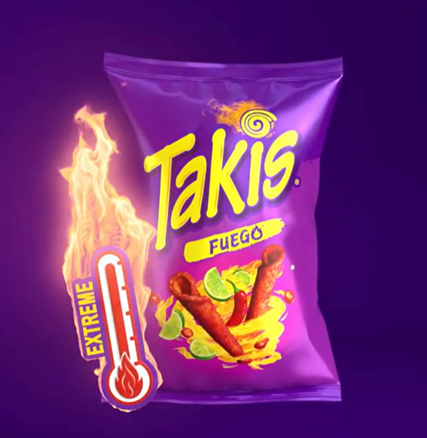 thumbnail video image 2 of Takis Fuego 9.9 oz Sharing Size Bag, Hot Chili Pepper & Lime Rolled Tortilla Chips, 2 of 9