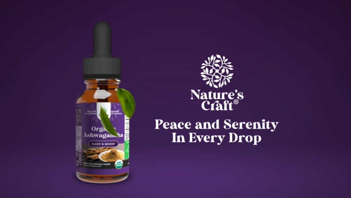 thumbnail video image 2 of USDA Organic Ashwagandha Liquid Drops - Ashwagandha Root Extract for Stress and Mood Support - Delicious Pure Adaptogen Drops for Adults - Alcohol-Free Herbal Tinctures for Rest - 30 ml Bottle, 2 of 9