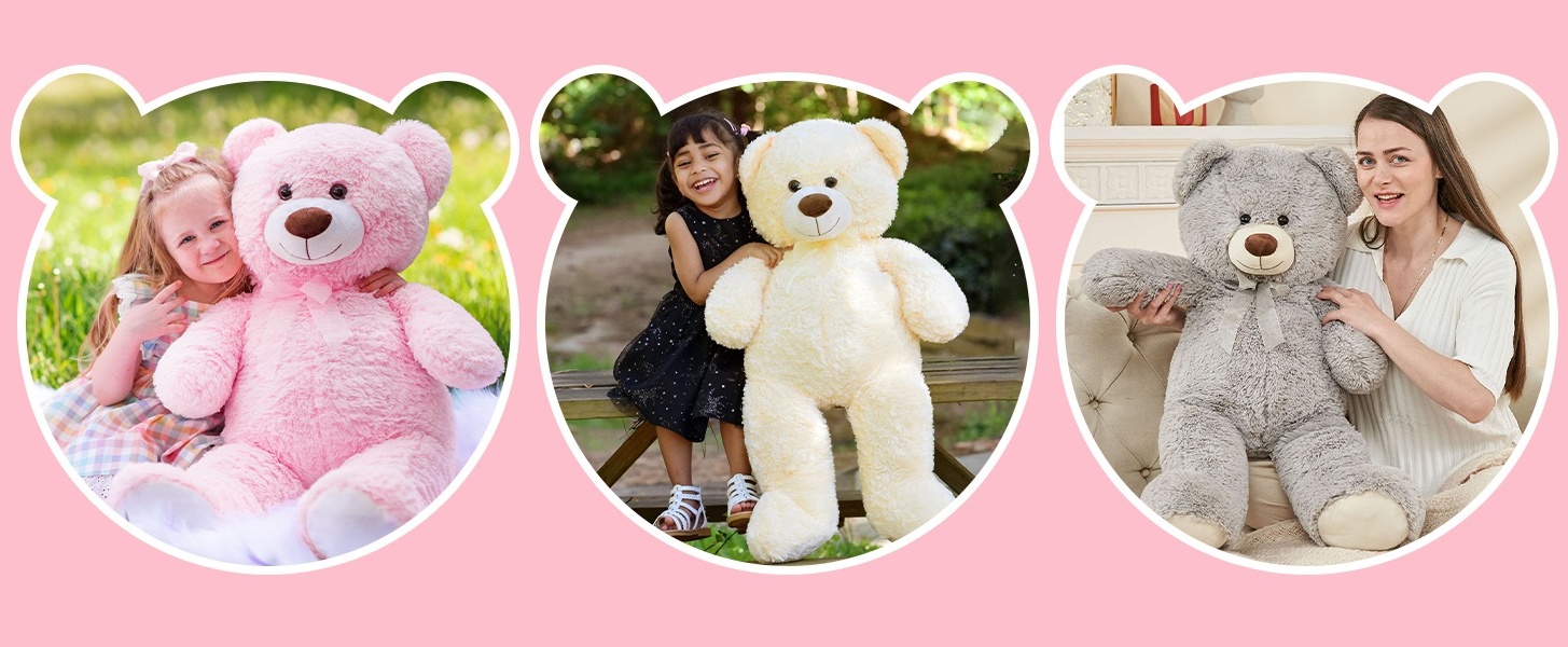MorisMos Giant Teddy Bear 35.4 inches Plush Stuffed Animal Big MorisMos Giant Teddy Bear 35.4 inches Plush Stuffed Animal Big