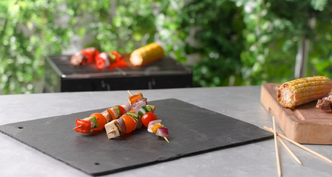 thumbnail video image 2 of GUSTO 8" Bamboo Sticks Kabob Skewers for Grilling BBQ Skewer Sticks, 100-Pack, 2 of 8