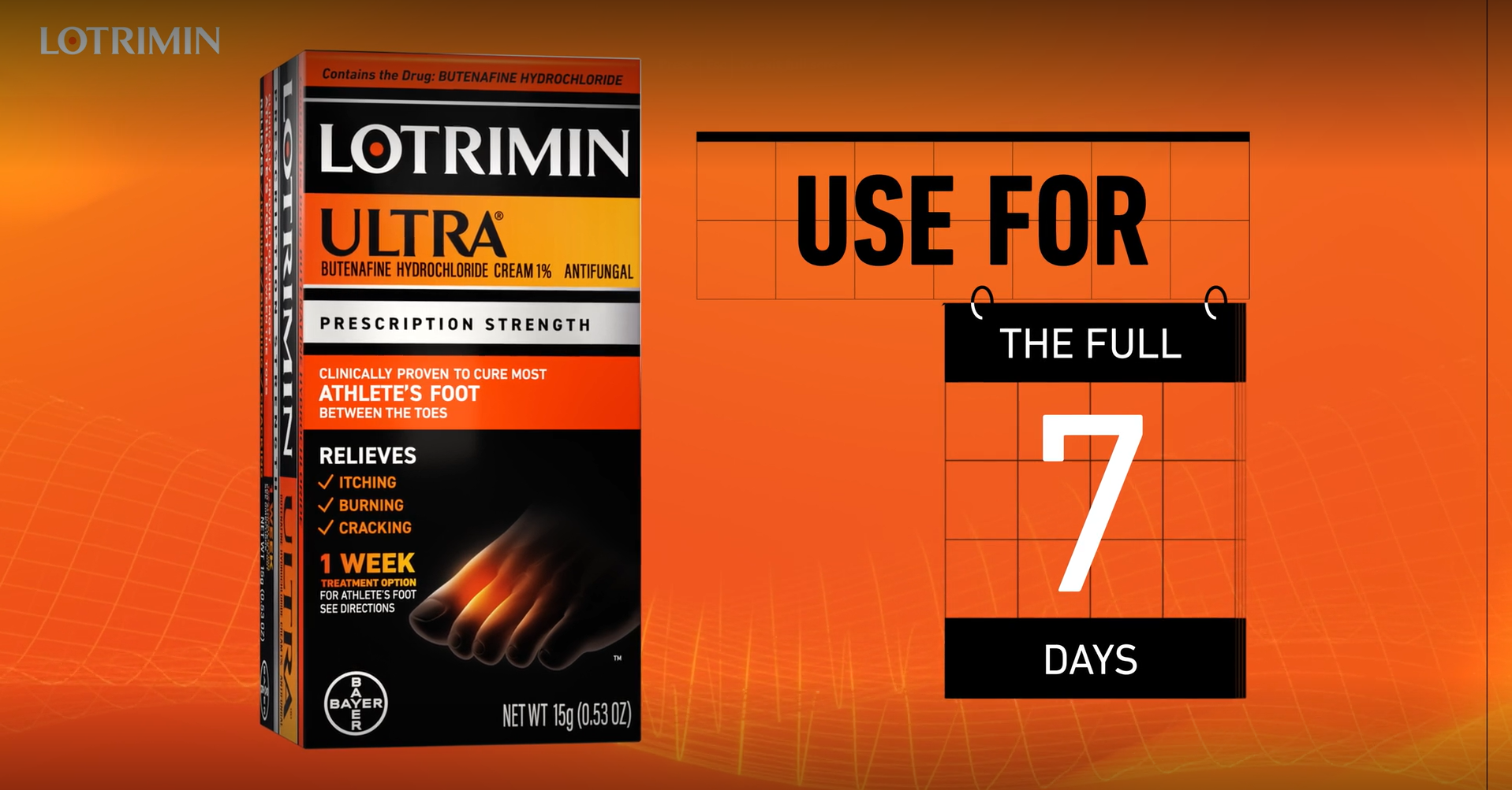 thumbnail video image 2 of Lotrimin Ultra 1 Week Athlete's Foot Treatment Antifungal Cream, 15G Tube, 2 of 13