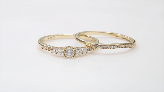 thumbnail video image 2 of 1/2 Carat T.W. Diamond Classic 14k Yellow Gold Engagement Ring Set, 2 of 9
