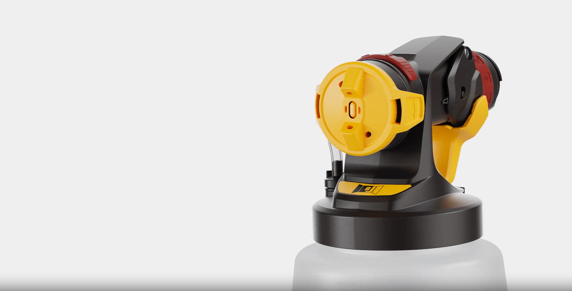 thumbnail video image 2 of Wagner iSpray Nozzle, For Use with FLEXiO HVLP Power Paint Sprayers, Black/Yellow, 2 of 4