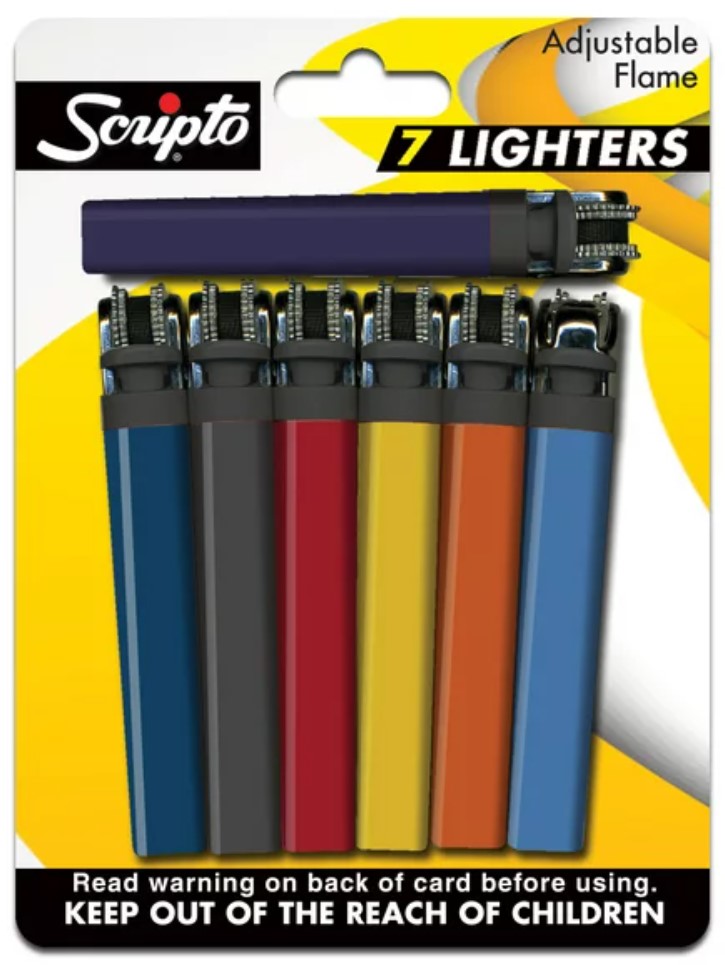 Scripto Views, Adjustable Flame, Pocket Lighter, Multi-Color